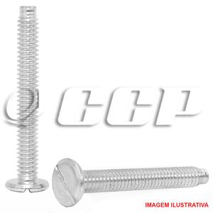 Parafuso rosca máquina tampinha fenda - 1/4-20 x 1.1/4 Unc zincado