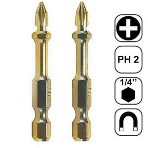 Bits de torção phs 12x ph2x50 b-39160 com 2 peças makita