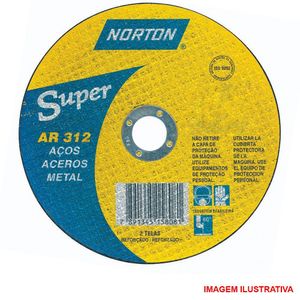 Disco de corte ar-312 super 10" x 1/8" x 5/8" norton