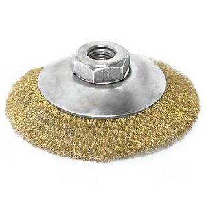 Escova de aço cônica ondulada 4" x 1/2" m 14 ropan