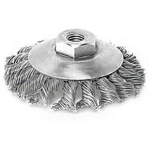 Escova de aço cônica trançada 4" x 1/2" m 14 ropan