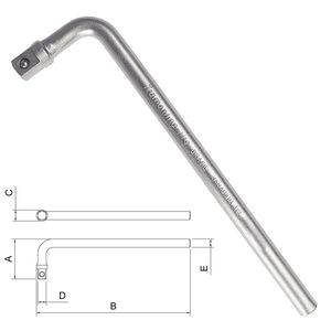 Cabo para soquete "l" 1/2" 44839/101 tramontina-pro