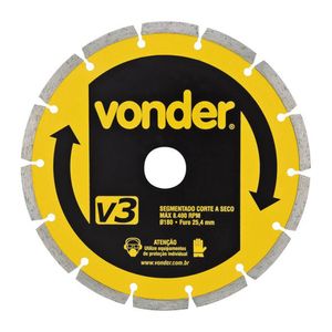 Disco diamantado 180mm / 7" segmentado v-3 - vonder