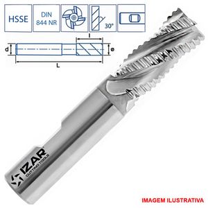 Fresa de desbaste 4 cortes 14.0Mm aço cobalto izar