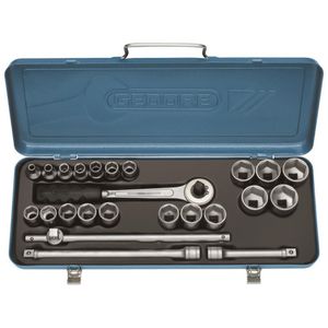 Jogo soquete sextavado 10-32 mm 1/2" 19 km gedore