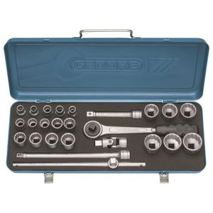 Jogo soquete estriado 10-32 mm 1/2" d19 kmu gedore