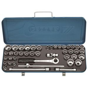 Jogo soquete estriado 10-32 mm / 3/8-1.1/4 Ref. D19 pmu gedore