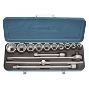 Jogo soquete estriado 22-50 mm / enc. 3/4" / Ref. D32 emu gedore