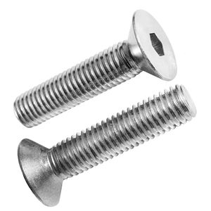 Parafuso allen cabeça chata inox 304 - 1/4-20 x 1