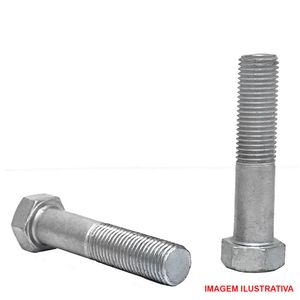 Parafuso sextavado de ferro rosca parcial 1/2-13 x 5-1/2 unc zincado