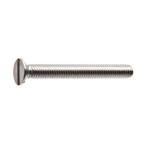 Parafuso rosca máquina chata fenda inox 304- m6-1,00 x 70