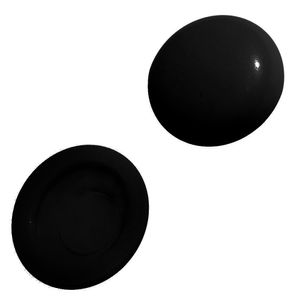 Tampinha plástica cor preta 13  mm