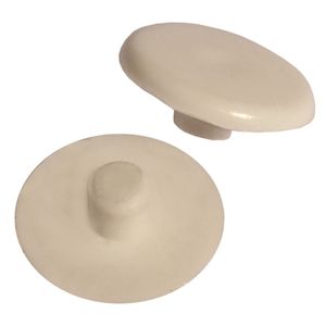 Tampinha plástica com pino cor branca 10 m/m