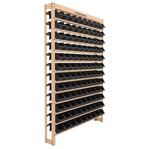 Kit estante com 108 gavetas nro. 3 Preta 93007 - presto