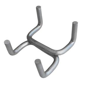 Gancho duplo para armário e painel de ferramentas com 10 unidades 90412 - presto