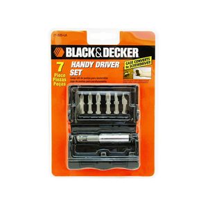 Kit bits com 7 peças e estojo parafusadeira manual 71-820-la black&decker