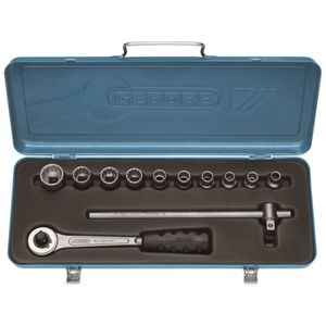 Jogo soquete estriado 10-22 mm 1/2" d19 lmz gedore