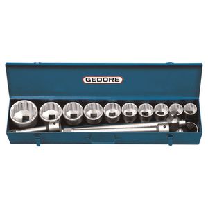 Jogo soquete estriado 36-80 mm / enc. 1" / Ref. D21 emu gedore