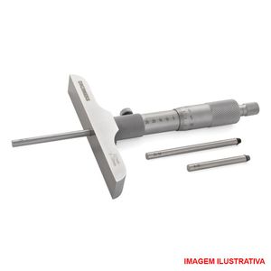 Micrômetro profundidade - hastes intercambiáveis fix bucha base 63mm 0-25-digimess