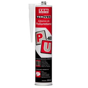 Adesivo de poliuretano pu40 310ml/365g cinza tek bond