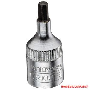 Soquete allen - 6 mm  / enc. 1/4" / Ref. In20 gedore