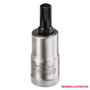 Soquete multidentado - 8 mm  / enc. 3/8" / Inx30 gedore