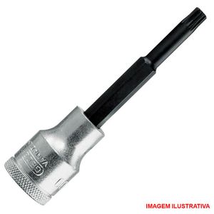 Soquete multidentado longo 8 mm  / enc. 3/8" / Ref. Inx30l gedore