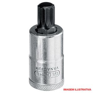 Soquete multidentado - 6 mm  / enc. 1/2" / Ref. Inx19 gedore