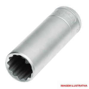 Soquete estriado longo - 30 mm  / enc. 1/2" / Ref. D19l gedore