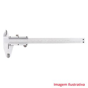 Paquimetro  universal metalico, 200 m , passo 0,02 mm,  com medidor de profundidade// mtx
