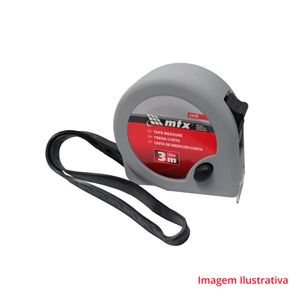 Trena curta fine, 3 m x 13 mm, estojo em plástico// mtx