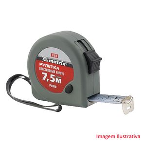 Trena curta fine, 7,5 m x 25 mm, estojo em plástico// mtx