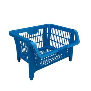 Cesto plástico expositor prático verde 58cm azul 42508 Presto