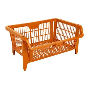 Cesto plástico expositor prático verde 58cm laranja 42519 Presto