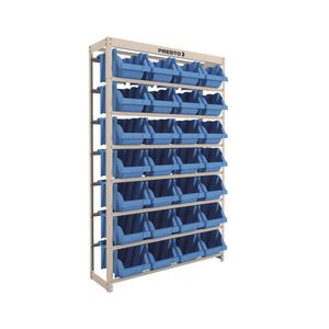 Kit estante Gaveteiro Organizador com 28 gavetas bin n. 7 azul 93014 - Presto