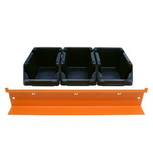 Kit de suporte com 3 gavetas n. 3 preta para painel de Ferramentas 90406 - Presto