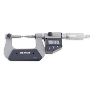 Micrômetro externo digital - medir diâmetro primitivo engrenagens 25-50/1-2" - digimess - 113.171