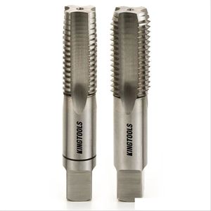 Jogo de macho manual hss unc 1/4-20 - 2pcs - kingtools