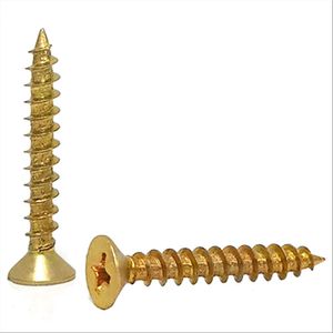 Parafuso chipboard cabeça chata philips 4.5 X 22 bicromatizado