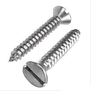 Parafuso auto-atarraxante chata fenda inox 304 - 5.5 X 70