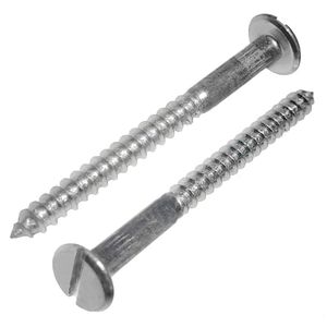 Parafuso madeira tampinha fenda - 5.5 X 65 zincado