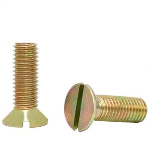 Parafuso rosca máquina chata fenda - m3-0,50 x 10 ma bicromatizado