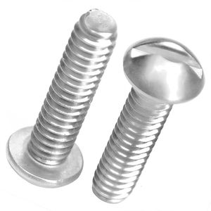 Parafuso rosca máquina redonda fenda - 1/4-20 x 2-1/2 unc zincado