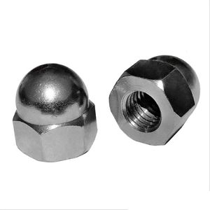 Porca calota latão niquelada -m10-1,50 ma