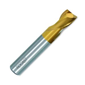 Fresa de topo 8.5Mm - 2 cortes aço rápido com cobalto 8% e tratamento em titânio rocast