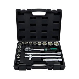 Jogo de soquetes métrico encaixe 1/2" com 18 pecas 135779 Stels