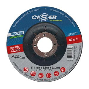 Disco de Desbaste Pro - 4.1/2" X 1/4" X 7/8 - CISER