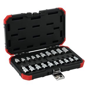 Jogo de soquetes torx/hexalobulares 3/8 e 1/2 com 20 pçs - R68003020 - GEDORE RED