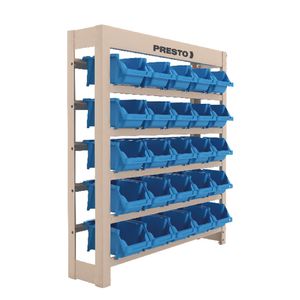 Kit estante Gaveteiro Organizador com 25 gavetas bin n. 3 azul  93002 - Presto