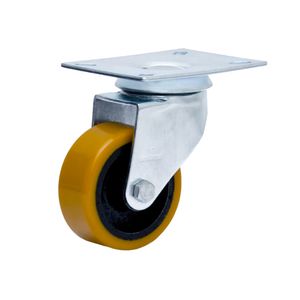Rodizio giratorio com placa 3" PU capacidade até 170 Kg - Colson